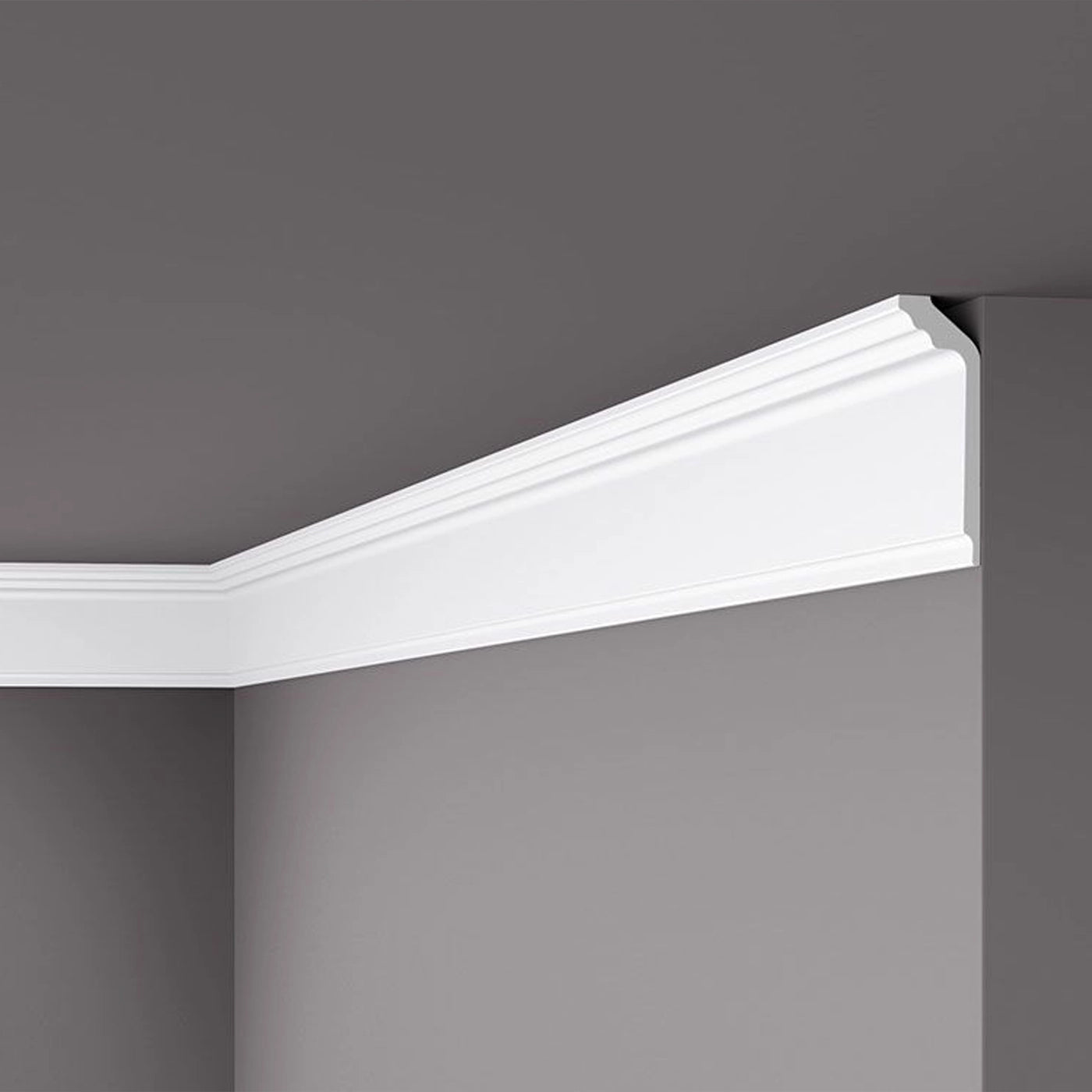 NOMASTYL® NMC 2m Ceiling Coving on plain wall and ceiling Decormania UK